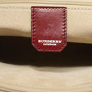 BURBERRY Nova Check Tote Bag PVC Beige Silver Auth 117740-10