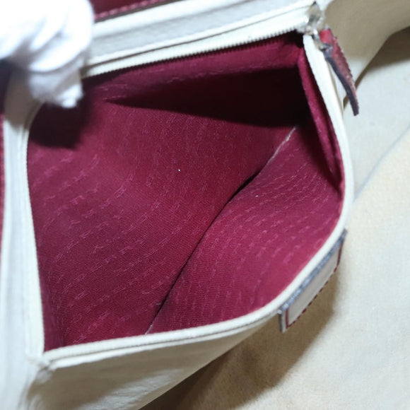 BURBERRY Nova Check Tote Bag PVC Beige Silver Auth 117740