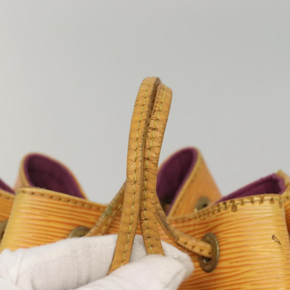 LOUIS VUITTON Epi Petit Noe Shoulder Bag Yellow M44109 LV Auth 117742