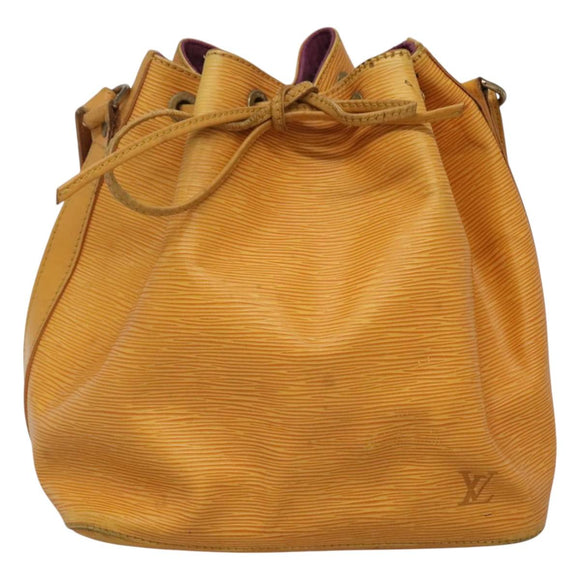 LOUIS VUITTON Epi Petit Noe Shoulder Bag Yellow M44109 LV Auth 117742
