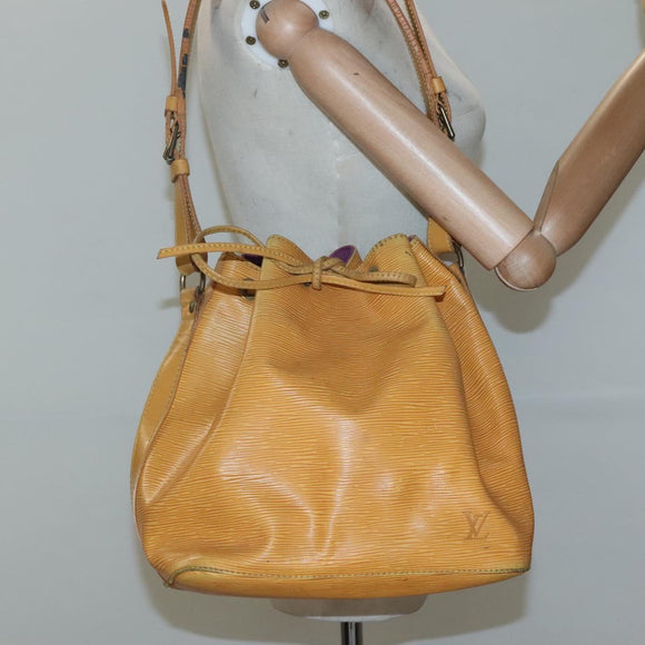 LOUIS VUITTON Epi Petit Noe Shoulder Bag Yellow M44109 LV Auth 117742