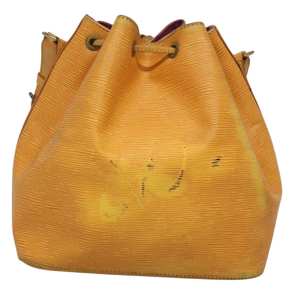 LOUIS VUITTON Epi Petit Noe Shoulder Bag Yellow M44109 LV Auth 117742