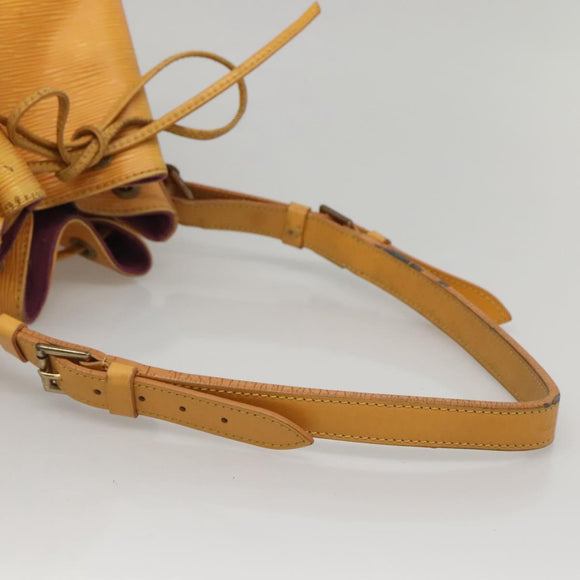 LOUIS VUITTON Epi Petit Noe Shoulder Bag Yellow M44109 LV Auth 117742