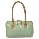 FENDI Zucchino Canvas Hand Bag Enamel Light Blue Gold Auth 117743-13