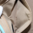 FENDI Zucchino Canvas Hand Bag Enamel Light Blue Gold Auth 117743-21