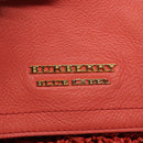 BURBERRY Blue Label Tote Bag Raffia Orange Auth 117747-17