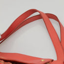 BURBERRY Blue Label Tote Bag Raffia Orange Auth 117747-9