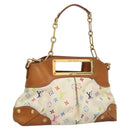 LOUIS VUITTON Monogram Multicolor Judy MM Hand Bag 2Way White M40255 Auth 117752-1