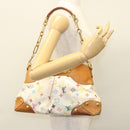 LOUIS VUITTON Monogram Multicolor Judy MM Hand Bag 2Way White M40255 Auth 117752-26