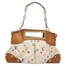 LOUIS VUITTON Monogram Multicolor Judy MM Hand Bag 2Way White M40255 Auth 117752-2
