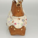 LOUIS VUITTON Monogram Multicolor Judy MM Hand Bag 2Way White M40255 Auth 117752-3