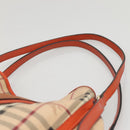 BURBERRY Nova Check Tote Bag PVC Leather Beige Brown Auth 117753-8