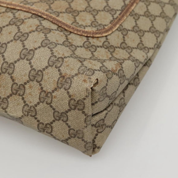 GUCCI GG Supreme Web Sherry Line Tote Bag PVC Beige Green Red Auth 117760