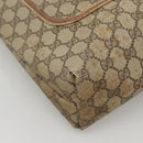 GUCCI GG Supreme Web Sherry Line Tote Bag PVC Beige Green Red Auth 117760-14