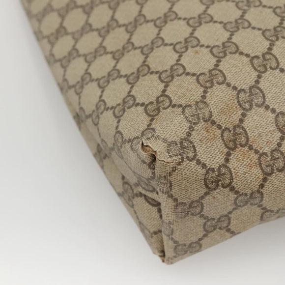 GUCCI GG Supreme Web Sherry Line Tote Bag PVC Beige Green Red Auth 117760