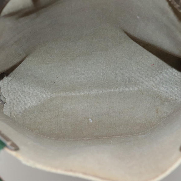 GUCCI GG Supreme Web Sherry Line Tote Bag PVC Beige Green Red Auth 117760