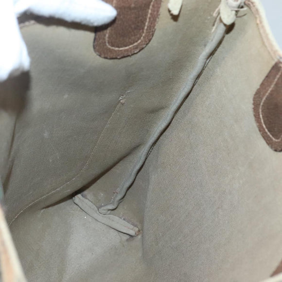 GUCCI GG Supreme Web Sherry Line Tote Bag PVC Beige Green Red Auth 117760