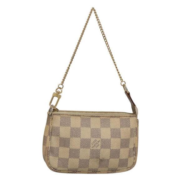 LOUIS VUITTON Damier Azur Mini Pochette Accessoires Pouch N63005 Auth 117763