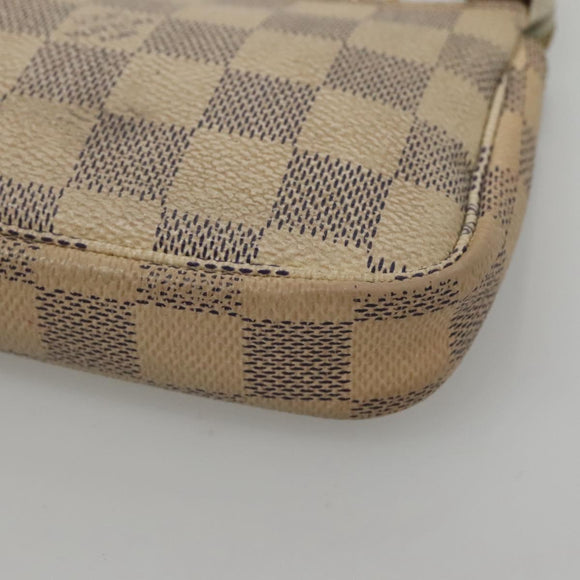 LOUIS VUITTON Damier Azur Mini Pochette Accessoires Pouch N63005 Auth 117763