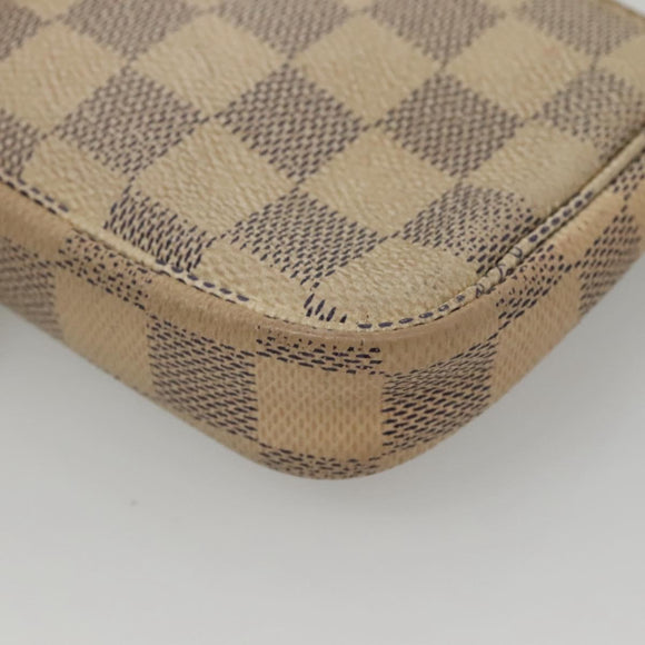 LOUIS VUITTON Damier Azur Mini Pochette Accessoires Pouch N63005 Auth 117763
