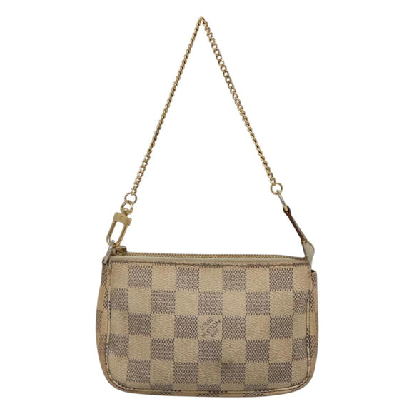 LOUIS VUITTON Damier Azur Mini Pochette Accessoires Pouch N63005 Auth 117763