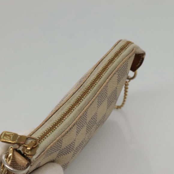 LOUIS VUITTON Damier Azur Mini Pochette Accessoires Pouch N63005 Auth 117763
