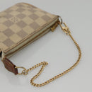 LOUIS VUITTON Damier Azur Mini Pochette Accessoires Pouch N63005 Auth 117763-7