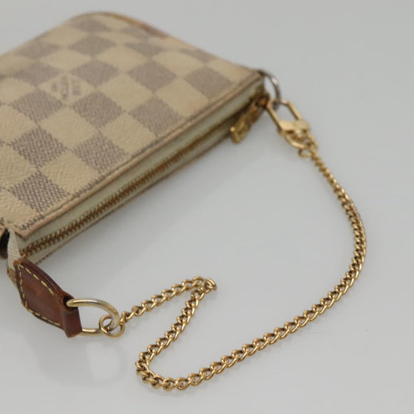 LOUIS VUITTON Damier Azur Mini Pochette Accessoires Pouch N63005 Auth 117763