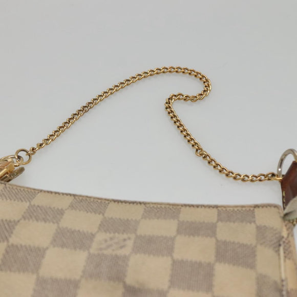LOUIS VUITTON Damier Azur Mini Pochette Accessoires Pouch N63005 Auth 117763