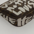 LOUIS VUITTON Monogram Graffiti Pochette Pouch White M92192 LV Auth 117771-10