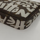 LOUIS VUITTON Monogram Graffiti Pochette Pouch White M92192 LV Auth 117771-13