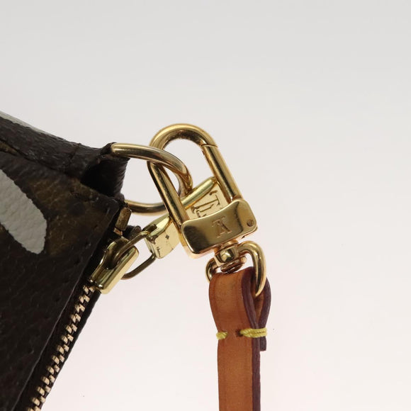 LOUIS VUITTON Monogram Graffiti Pochette Pouch White M92192 LV Auth 117771