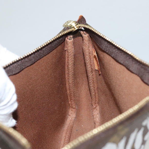 LOUIS VUITTON Monogram Graffiti Pochette Pouch White M92192 LV Auth 117771