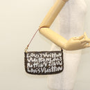 LOUIS VUITTON Monogram Graffiti Pochette Pouch White M92192 LV Auth 117771-21