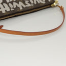 LOUIS VUITTON Monogram Graffiti Pochette Pouch White M92192 LV Auth 117771-7