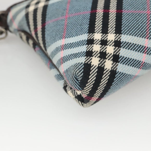 BURBERRY Nova Check Blue Label Shoulder Bag Canvas 2way Blue Auth 117772