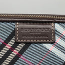 BURBERRY Nova Check Blue Label Shoulder Bag Canvas 2way Blue Auth 117772-17