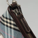 BURBERRY Nova Check Blue Label Shoulder Bag Canvas 2way Blue Auth 117772-10