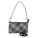 BURBERRY Nova Check Blue Label Shoulder Bag Canvas 2way Blue Auth 117772-1