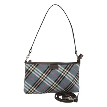 BURBERRY Nova Check Blue Label Shoulder Bag Canvas 2way Blue Auth 117772