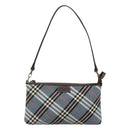 BURBERRY Nova Check Blue Label Shoulder Bag Canvas 2way Blue Auth 117772-13
