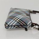 BURBERRY Nova Check Blue Label Shoulder Bag Canvas 2way Blue Auth 117772-3