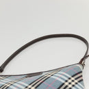 BURBERRY Nova Check Blue Label Shoulder Bag Canvas 2way Blue Auth 117772-8