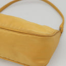 PRADA Accessory Pouch Nylon Yellow Auth 117775-9