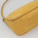 PRADA Accessory Pouch Nylon Yellow Auth 117775-14