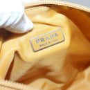 PRADA Accessory Pouch Nylon Yellow Auth 117775-19