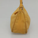 PRADA Accessory Pouch Nylon Yellow Auth 117775-3