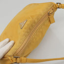 PRADA Accessory Pouch Nylon Yellow Auth 117775-6
