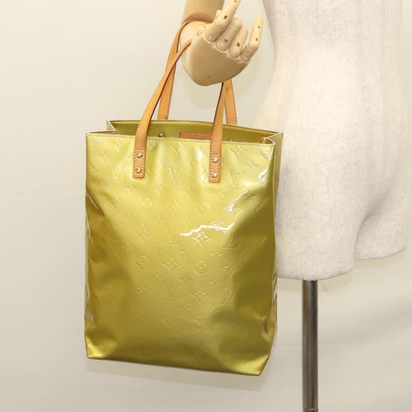 LOUIS VUITTON Monogram Vernis Reade MM Hand Bag Gris M91142 LV Auth 117778