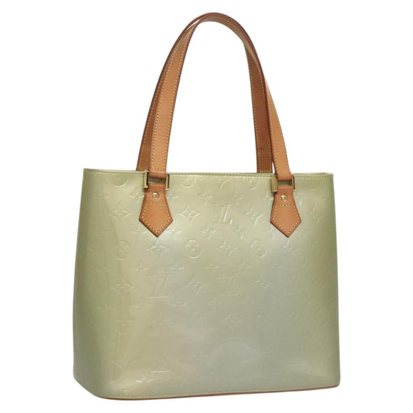 LOUIS VUITTON Monogram Vernis Houston Hand Bag Gris M91053 LV Auth 117780